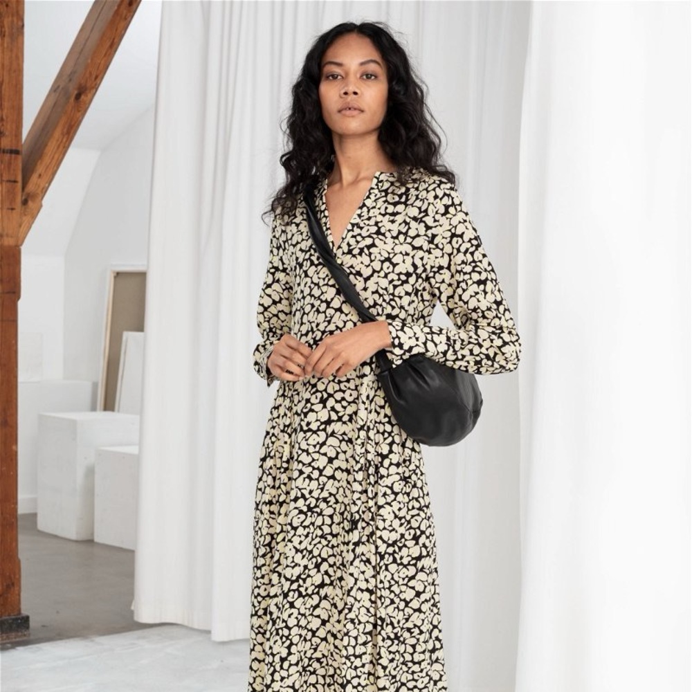 & Other Stories Pleated Midi Dress